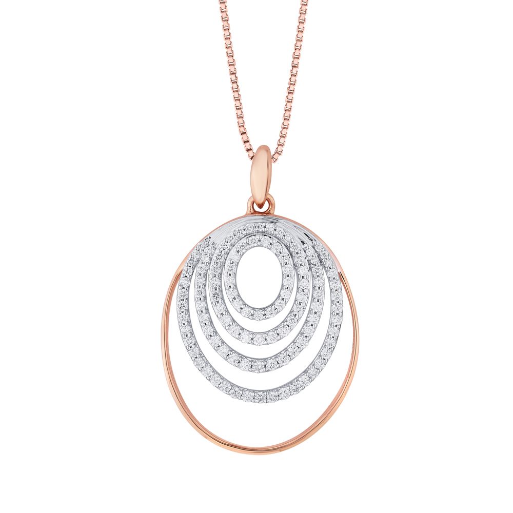 Minimal Harmony Diamond Pendant Set-Diamond-OSP16722-D300O0B