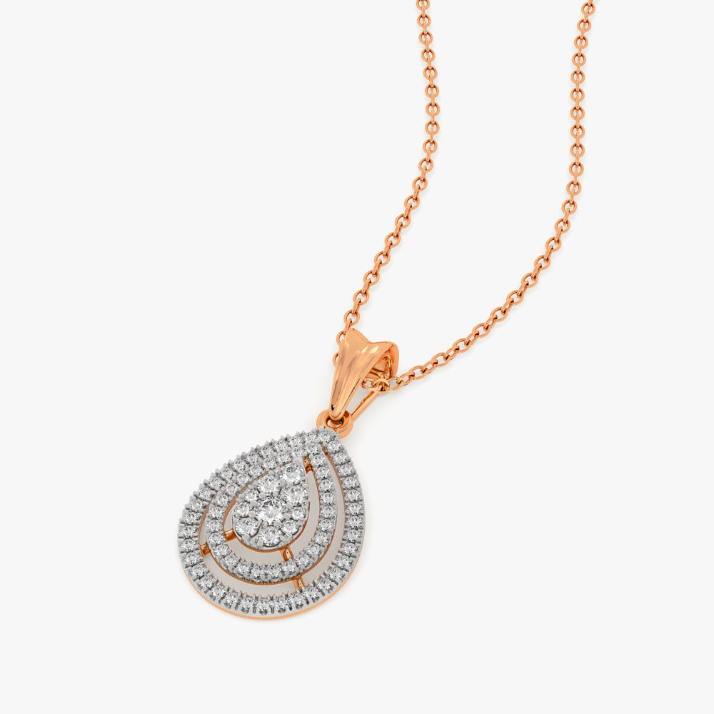 Gleaming Rose Gold Diamond Pendant-All Jewellery-OPS18038-D400X0C