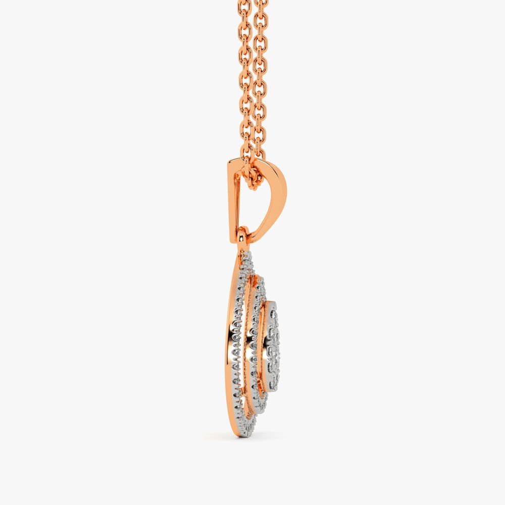 Gleaming Rose Gold Diamond Pendant-All Jewellery-OPS18038-D400X0C