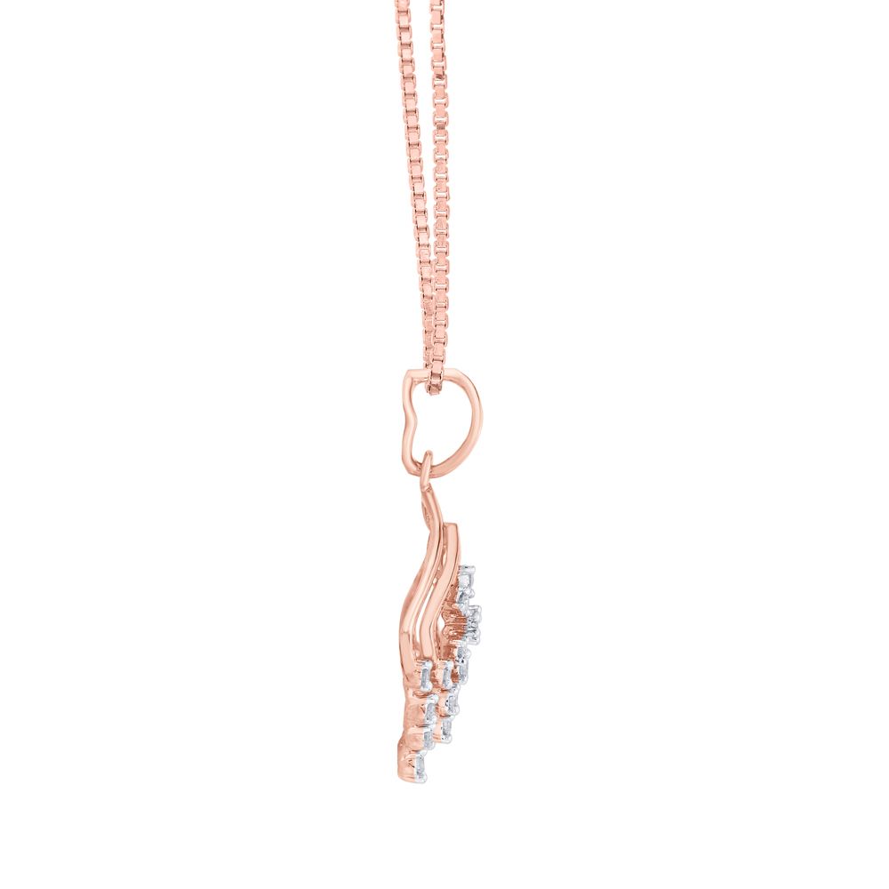 Classy Diamond Pendant in 18KT Rose Gold-All Jewellery-OPS19012-D400X0B