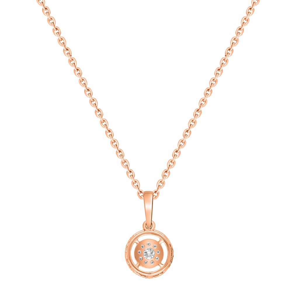 Round Diamond Crown Star Pendant Set in Rose Gold-All Jewellery-OSP20029-M300X0B