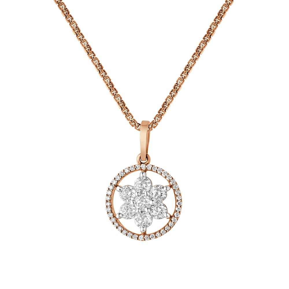 Resplendent Rose Gold Crown Star Pendant Set-All Jewellery-OSP20042-M300X0B