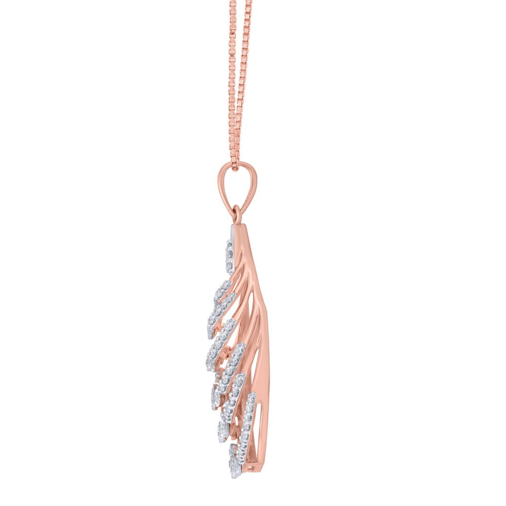 Teardrop Design Rose Gold Pendant-All Jewellery-OPS22002-D400X0C
