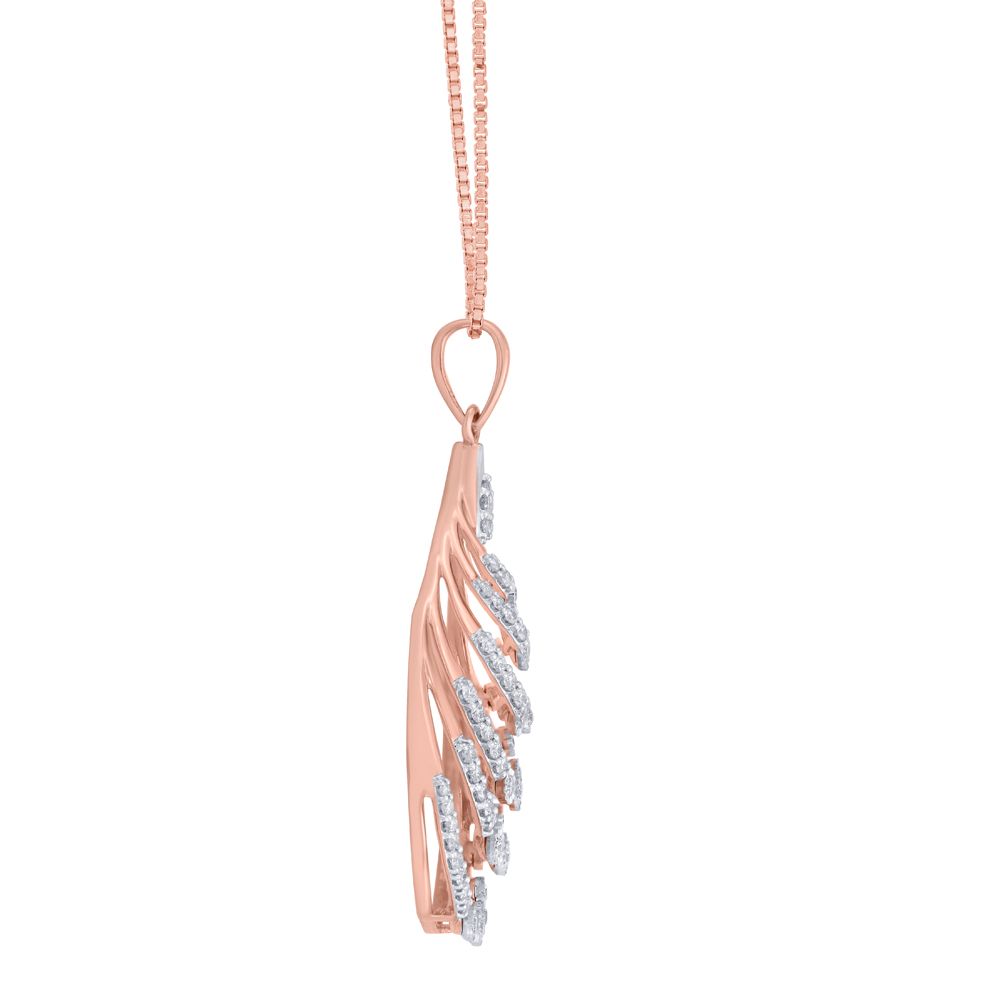 Teardrop Design Rose Gold Pendant-All Jewellery-OPS22002-D400X0C