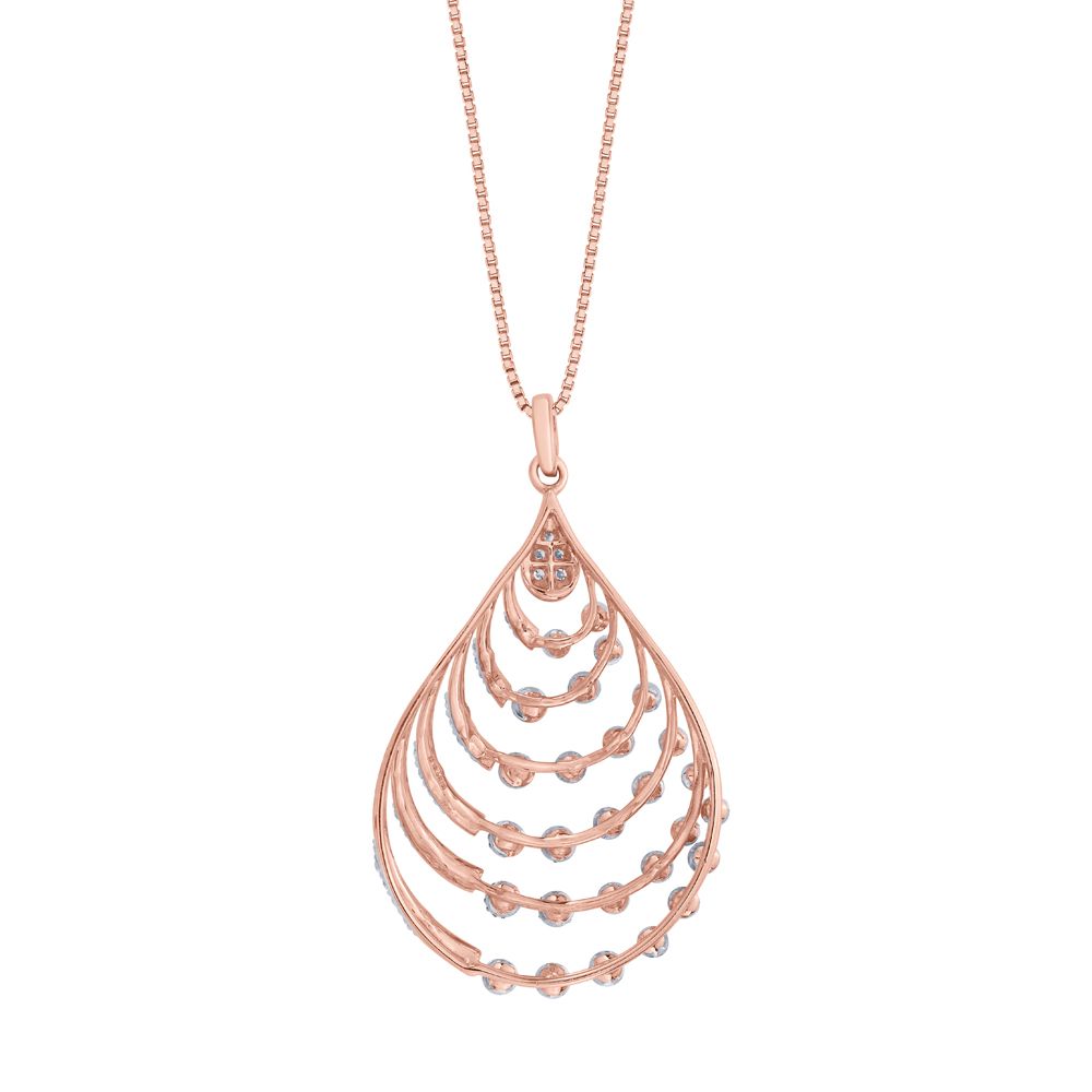 Teardrop Design Rose Gold Pendant-All Jewellery-OPS22002-D400X0C