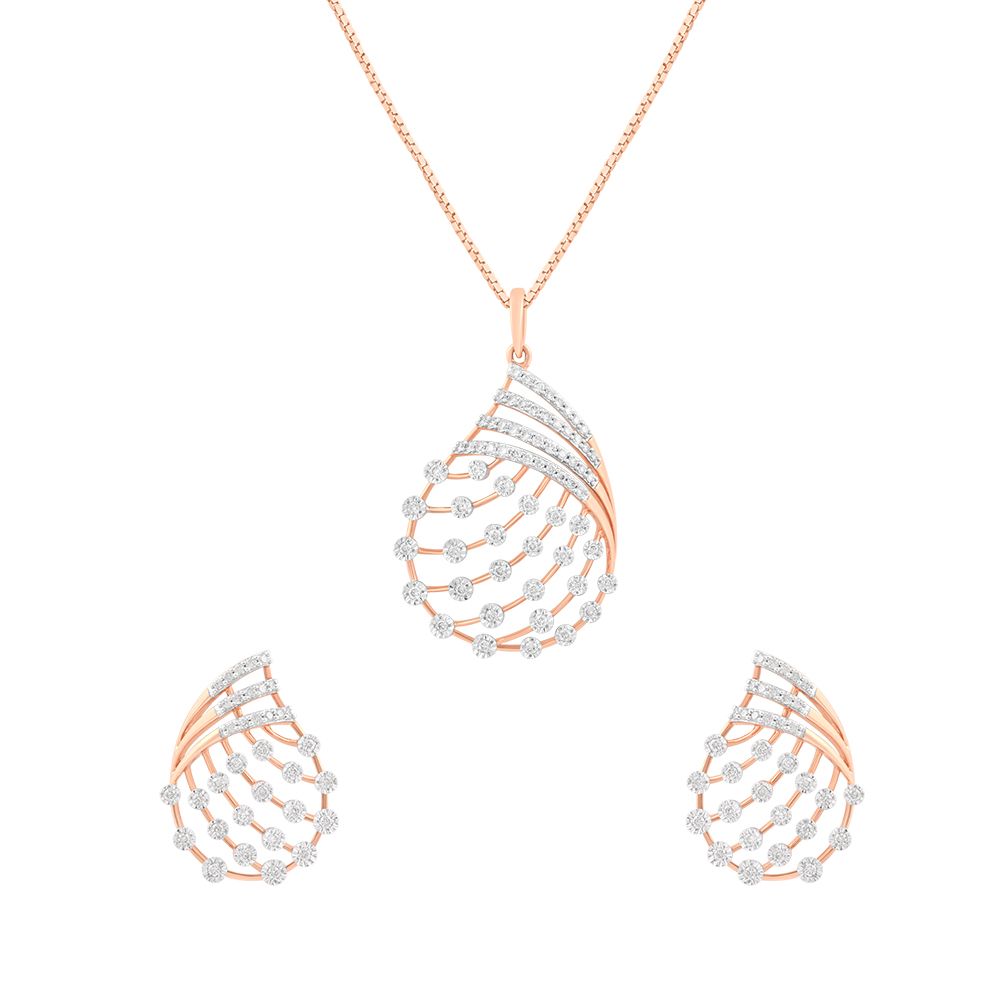 Incandescent Diamond Pendant and Earrings Set-All Jewellery-OSP22003-D400X0C