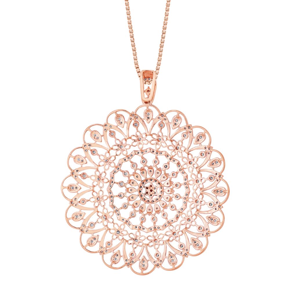 Blooming Shine Diamond Pendant Set-Diamond-OSP22046-D400X0C