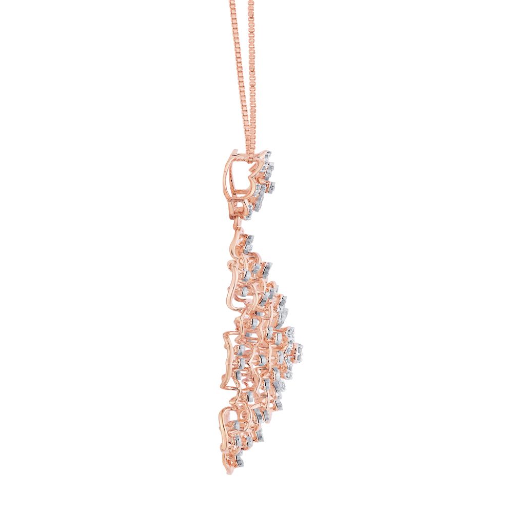 Floral Diamond Pendant in Rose Gold-All Jewellery-OPS22047-D400X0C