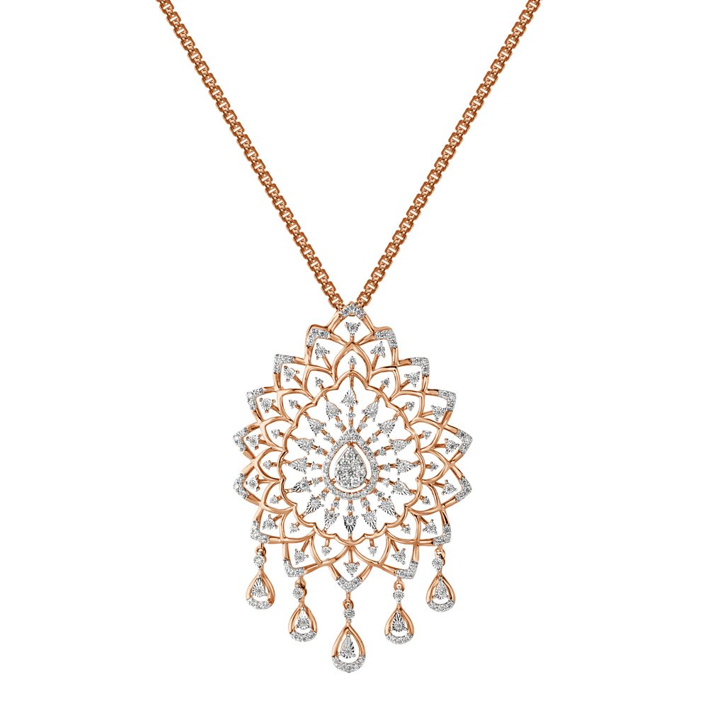 Stunning 14KT Rose Gold Pendant-Pendants-OPS22048-D400X0C