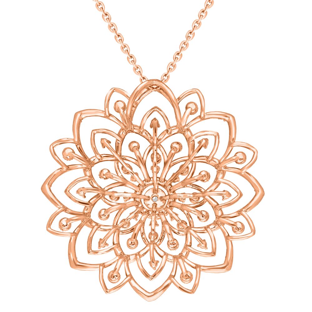 Ethereal Diamond Pendant in 14KT Rose Gold-Pendants-OPS22049-D900X0C