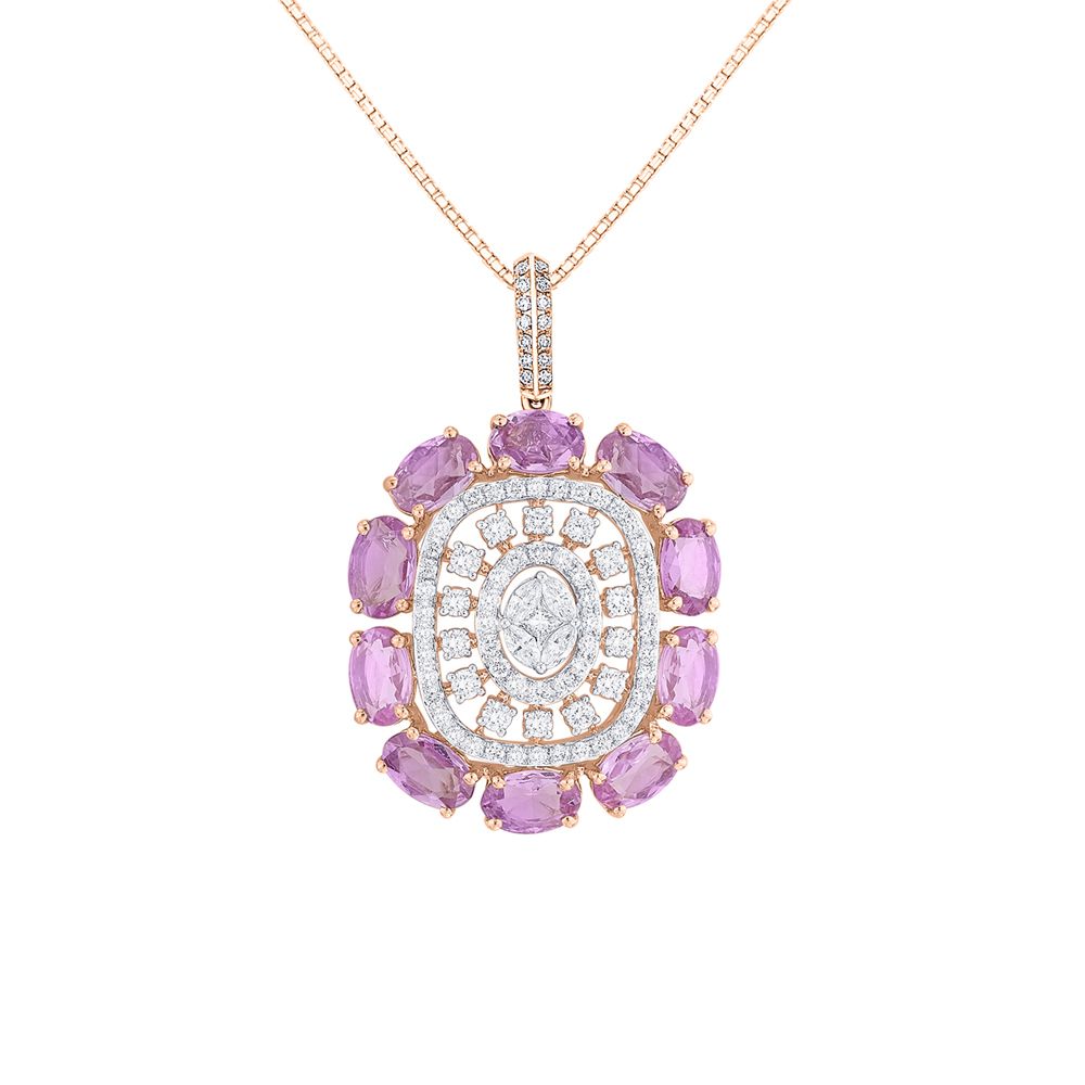 Sophisticated Rose Gold Pendant Set-Pendants-OPS23011-D403X0B