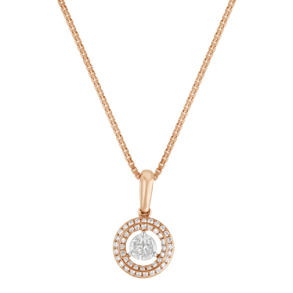 Round Design Diamond Pendant-Pendants-OPS23022-D300X0B