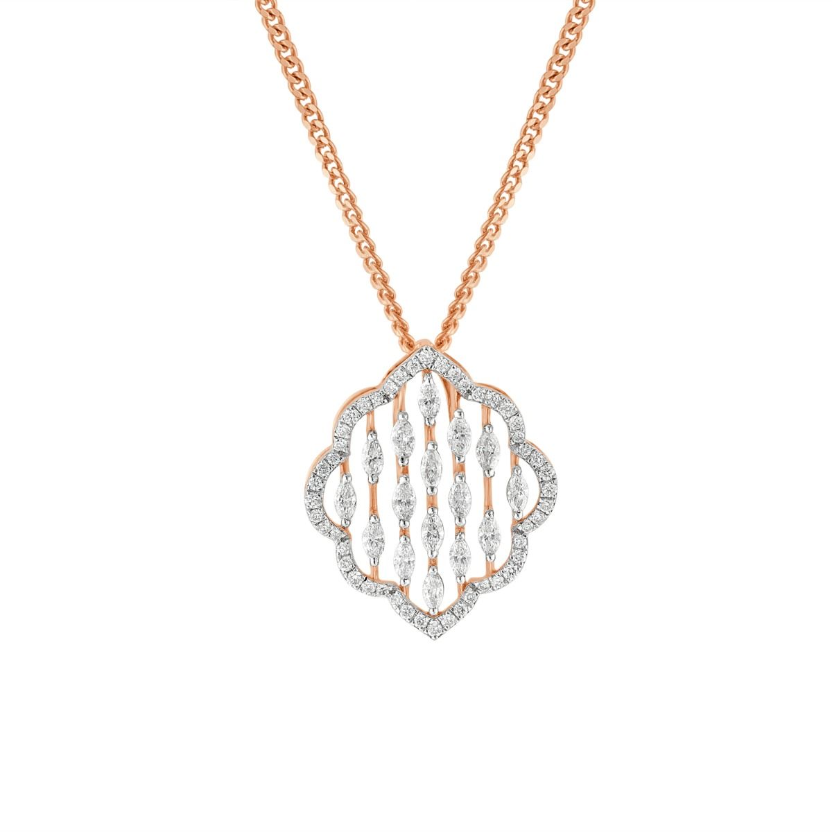Scintillating Diamond Clustered Pendant Set-All Jewellery-OSP23025-D300X0B