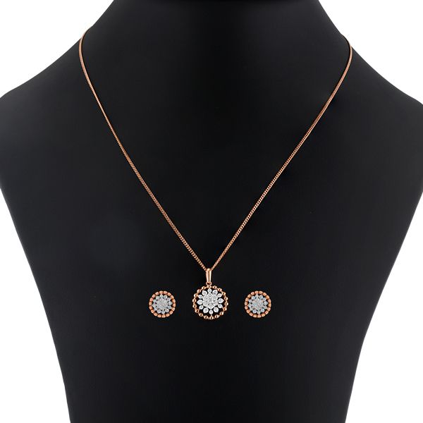Subtle Diamond and Rose Gold Pendant Set-All Jewellery-OSP23028-D300X0B