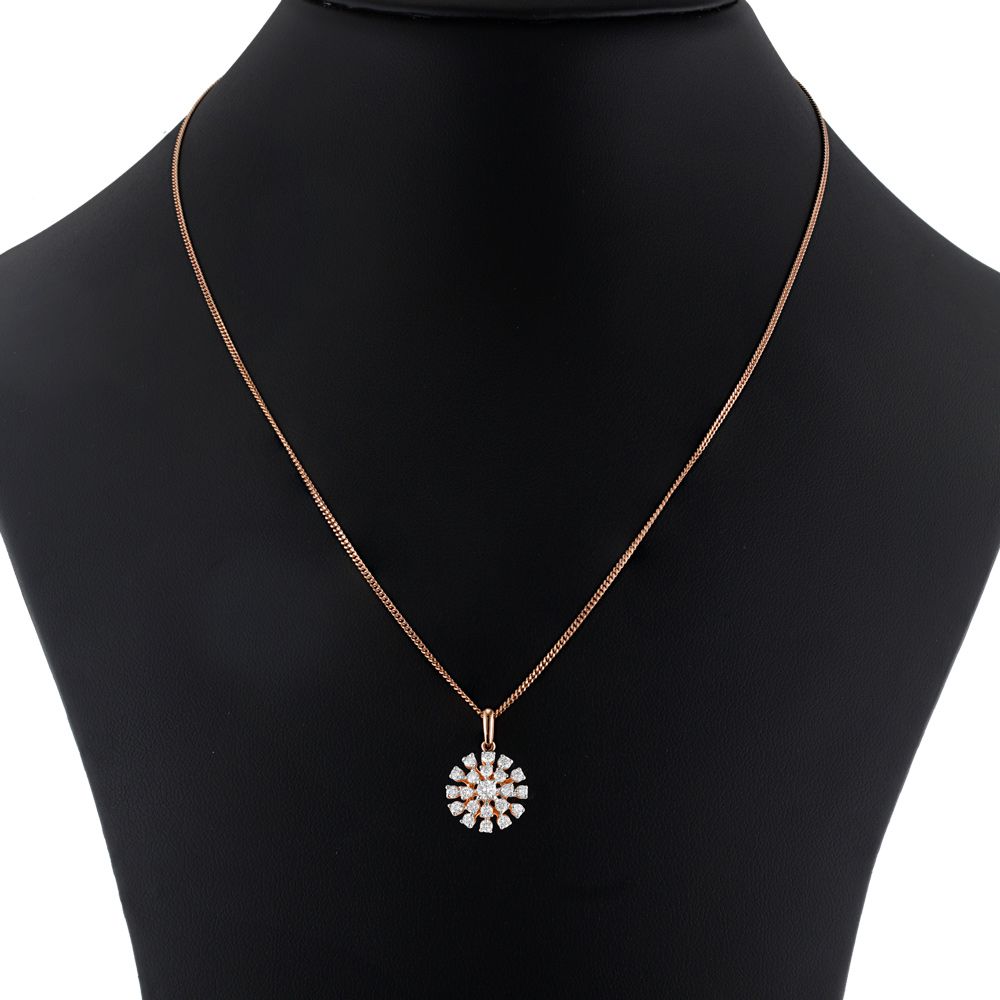 Dainty Rose Gold and Diamond Pendant Set-All Jewellery-OSP23031-D300X0B