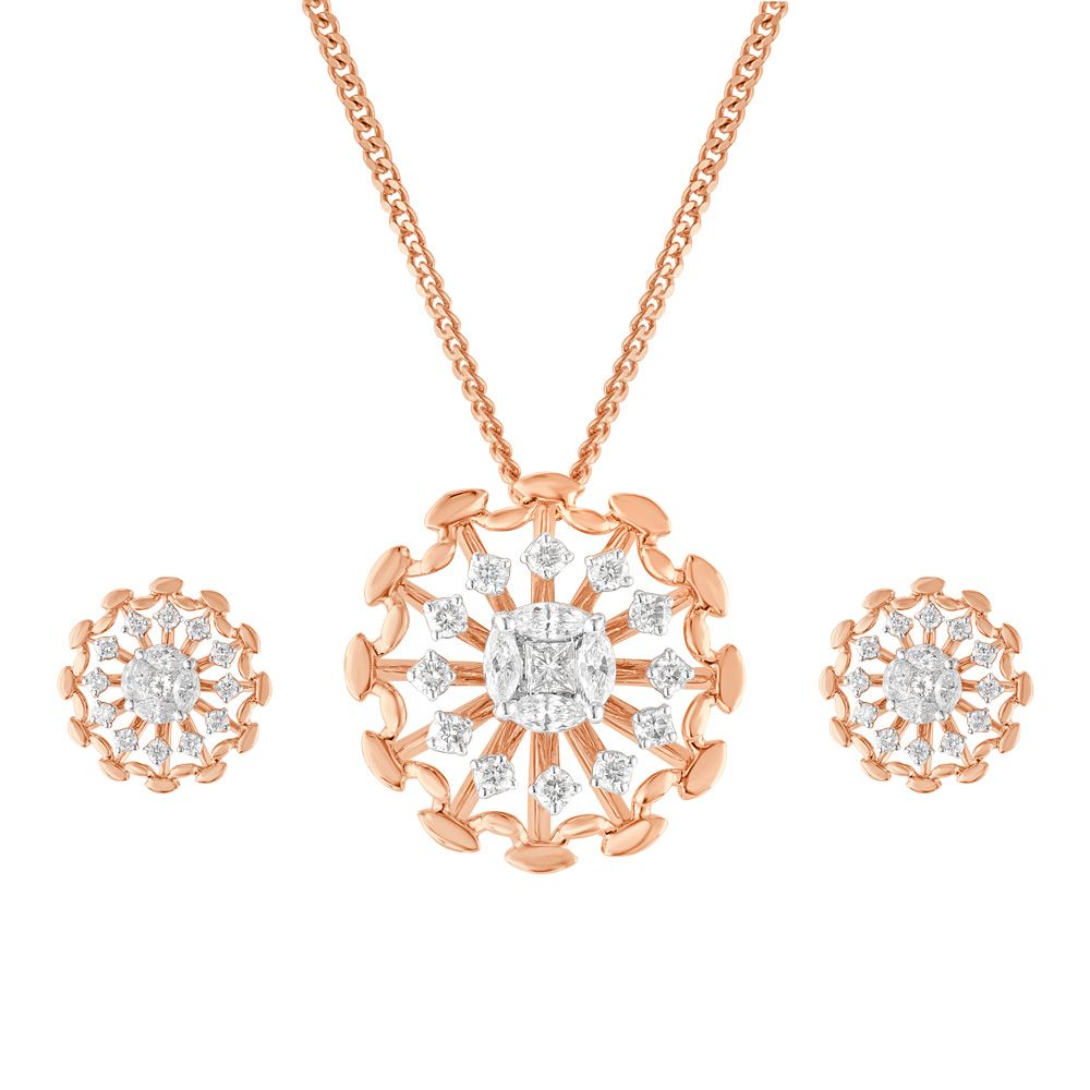 Round Cluster Diamond Pendant Set-All Jewellery-OSP23041-D300X0B