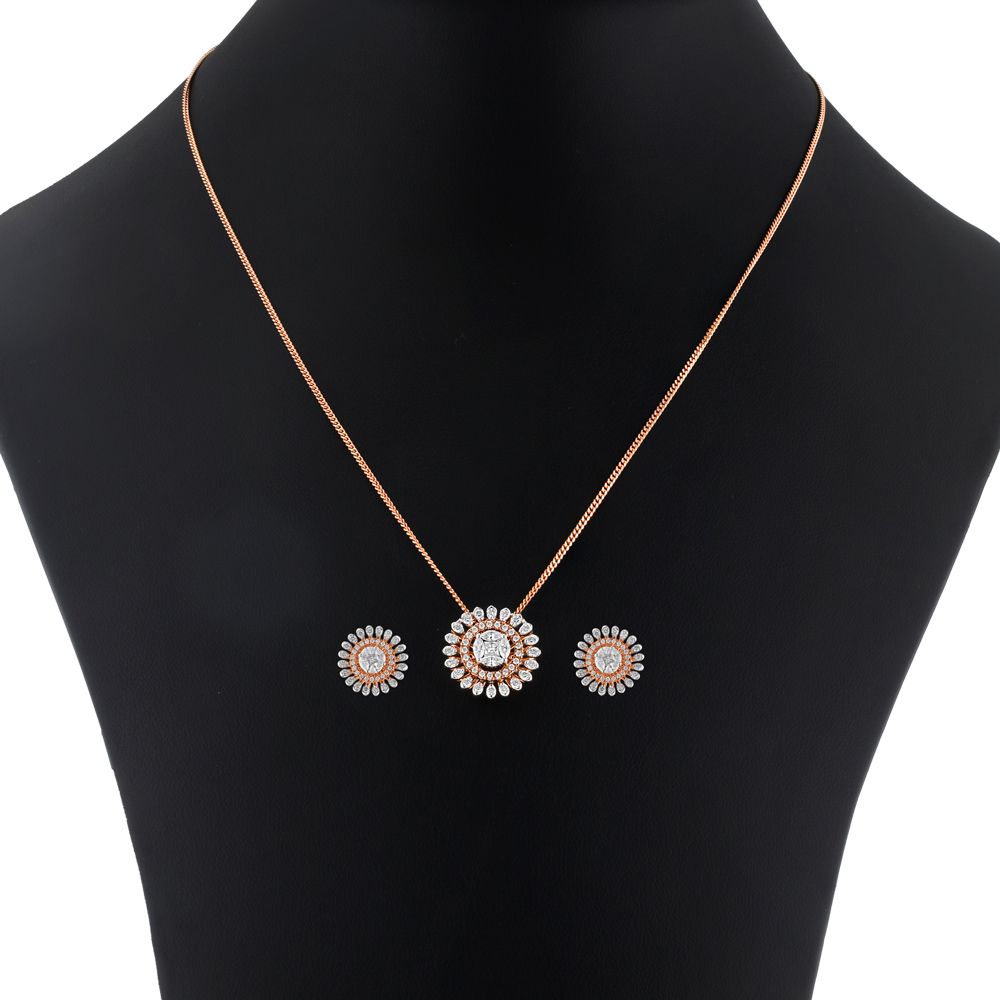 Fine Diamond and Rose Gold Pendant Set-All Jewellery-OSP23042-D300X0B
