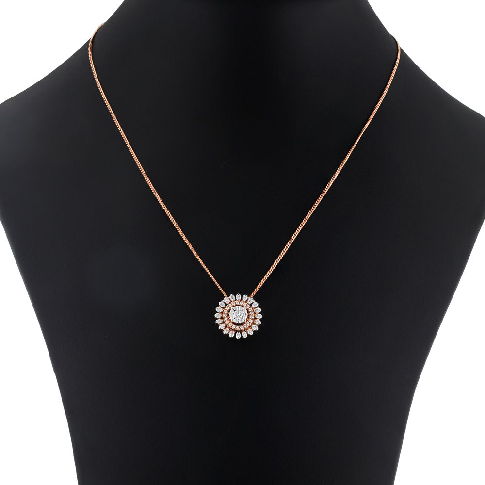Fine Diamond and Rose Gold Pendant Set-All Jewellery-OSP23042-D300X0B