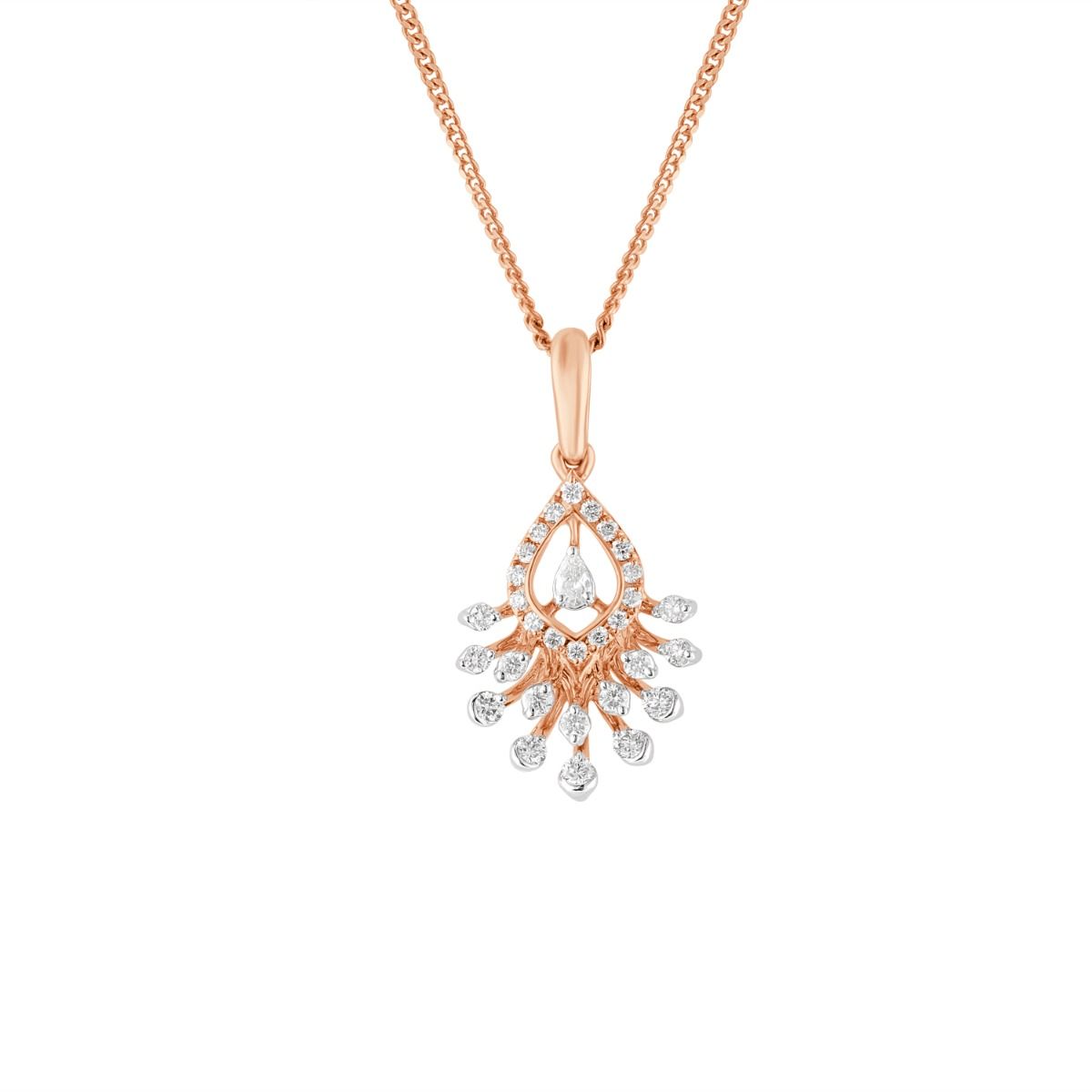 Precious Rose Gold Starburst Pendant-Pendants-OPS23043-D300X0B