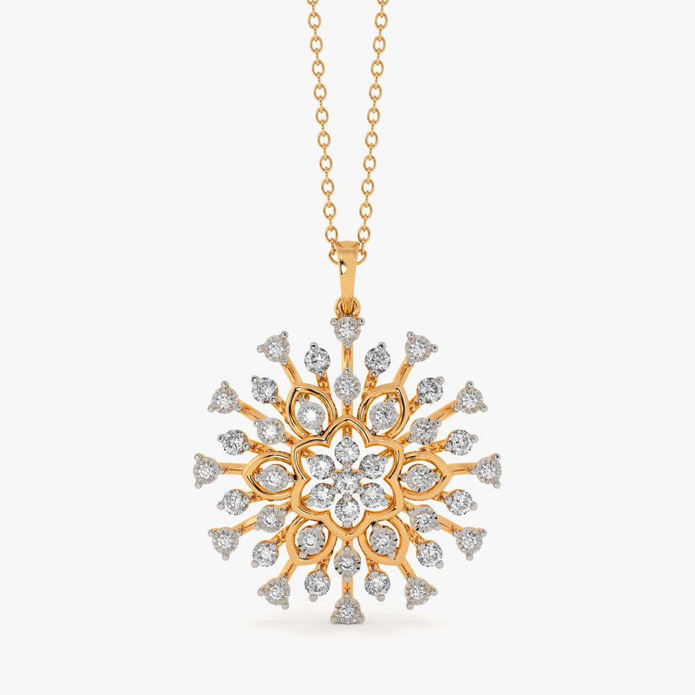 Timeless Starburst Diamond Yellow Pendant-Pendants-OPS23045-D300R0B
