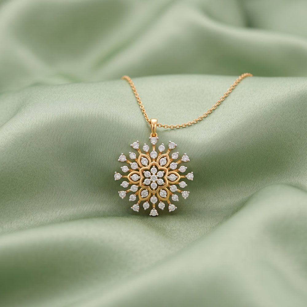 Timeless Starburst Diamond Yellow Pendant-Pendants-OPS23045-D300R0B