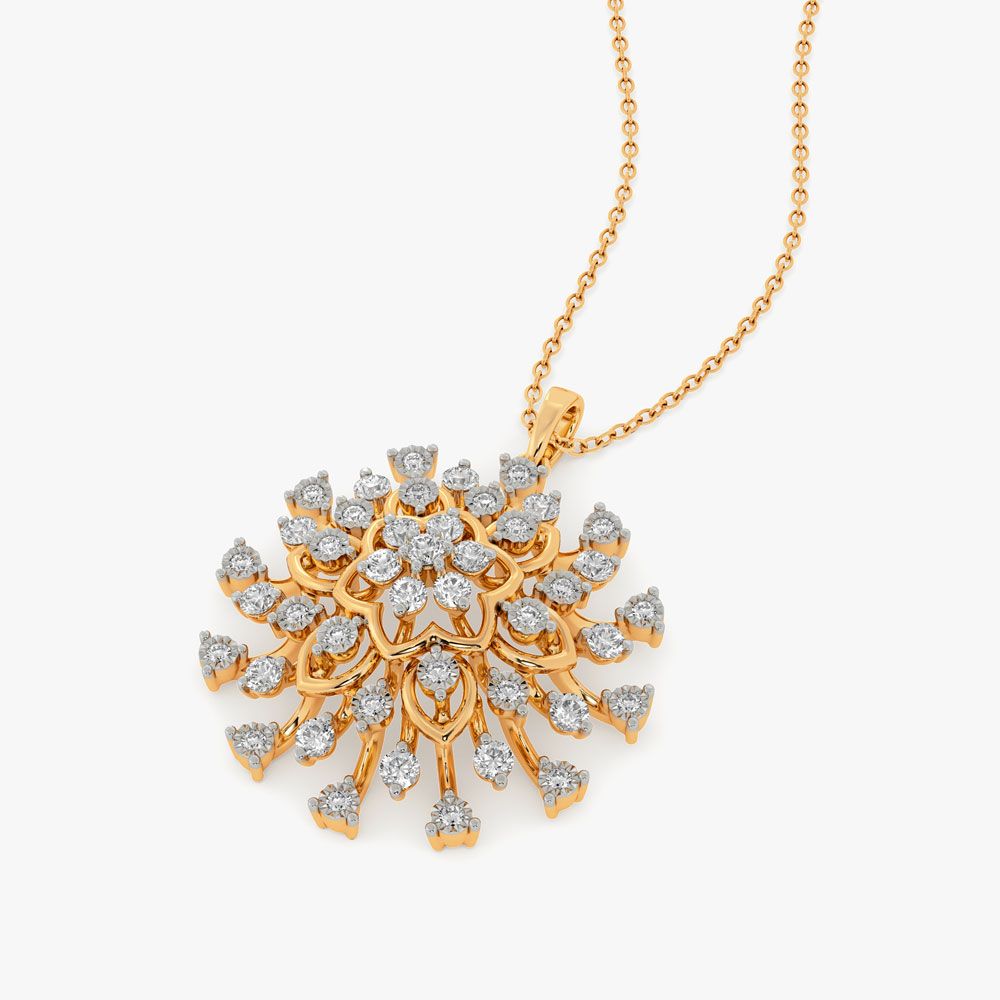 Timeless Starburst Diamond Yellow Pendant-Pendants-OPS23045-D300R0B