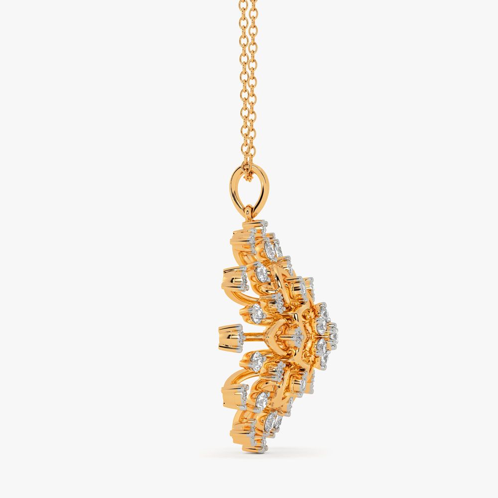 Timeless Starburst Diamond Yellow Pendant-Pendants-OPS23045-D300R0B