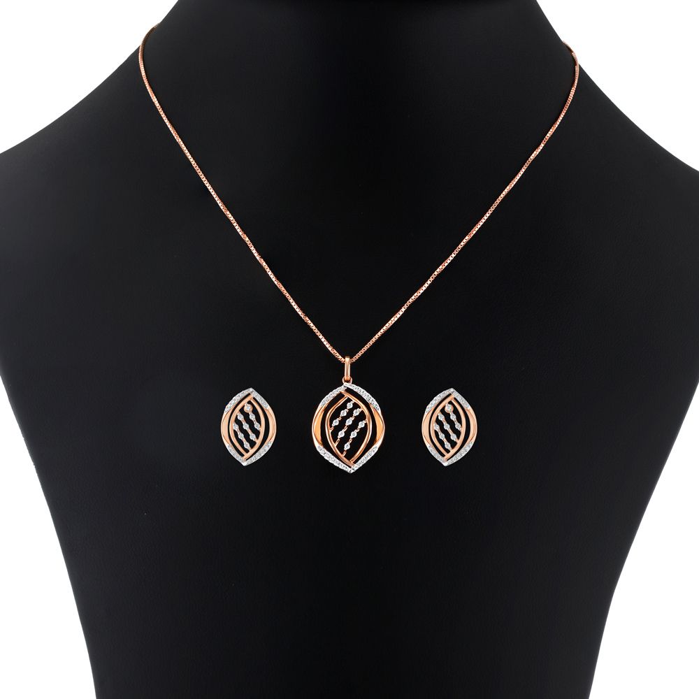 Fascinating Geometric Diamond Pendant Set-All Jewellery-OSP23E12-D400X0B