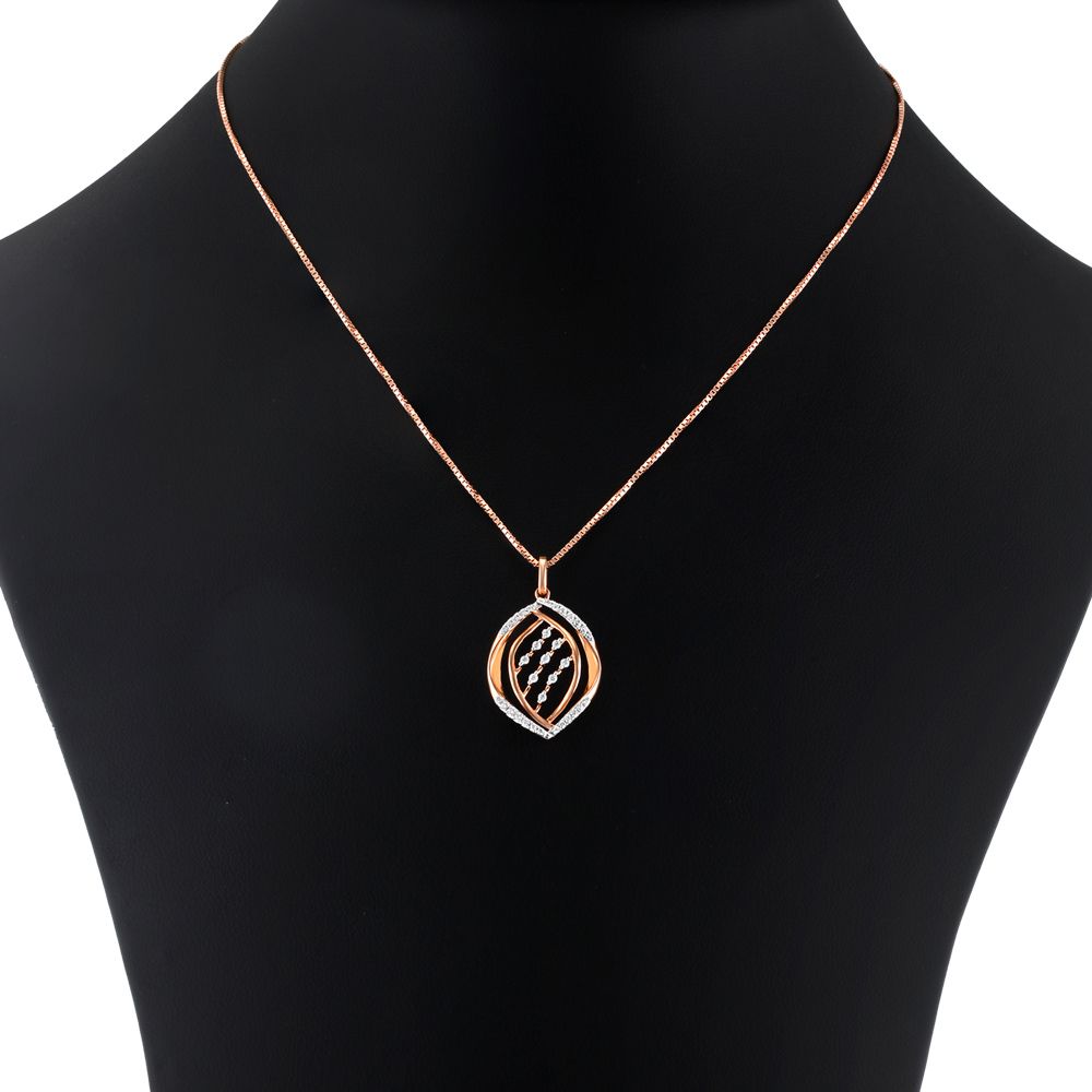 Fascinating Geometric Diamond Pendant-Pendants-OPS23E12-D400X0B