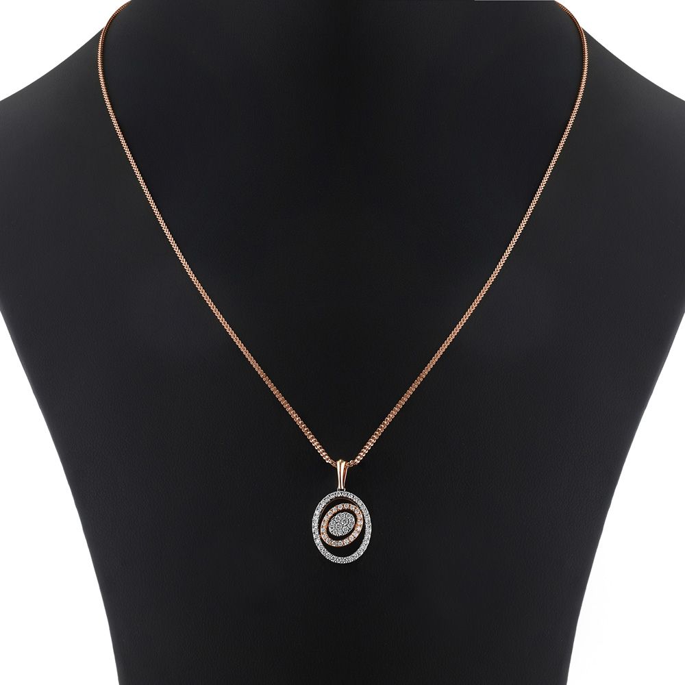 Contemporary Cluster Design Diamond Pendant Set-All Jewellery-OSP23E16-D400X0B