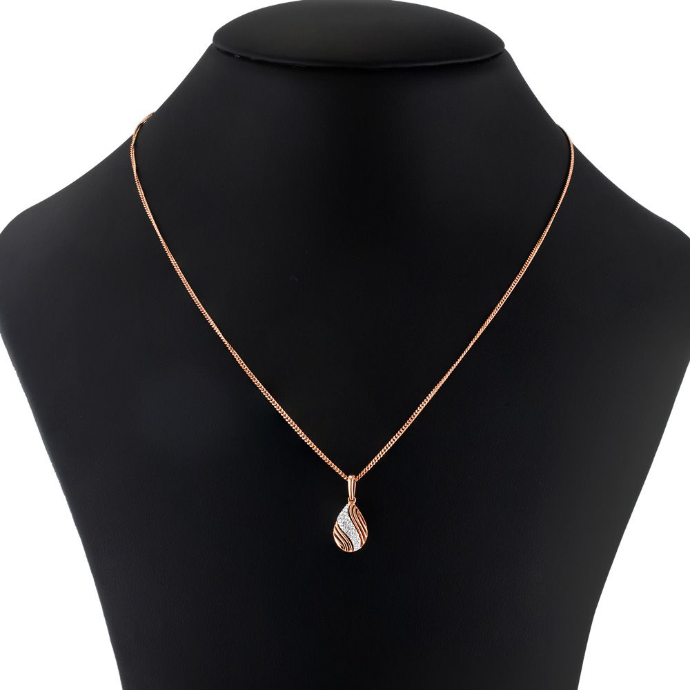 Pear Design Diamond Pendant Set-Diamond-OBX23060-D400X0B