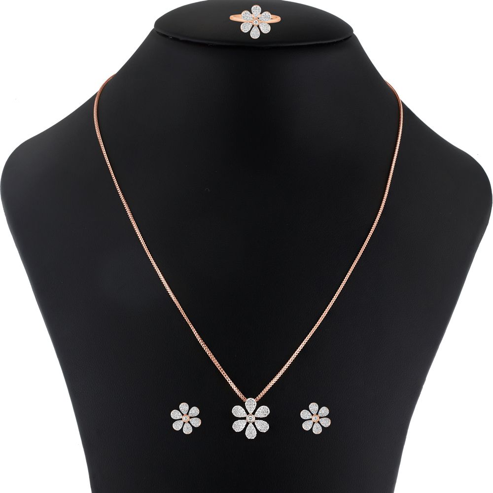 Blossom Diamond Jewellery Set-All Jewellery-OBX23055-D400X0B