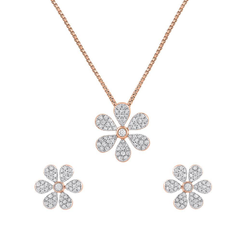 Blossom Diamond Jewellery Set-All Jewellery-OBX23055-D400X0B
