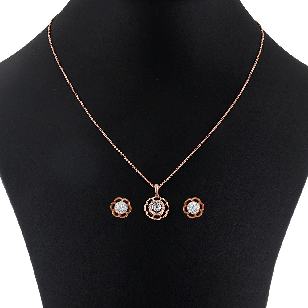 Chic Diamond Pendant Set-All Jewellery-OSP23E26-D400X0B