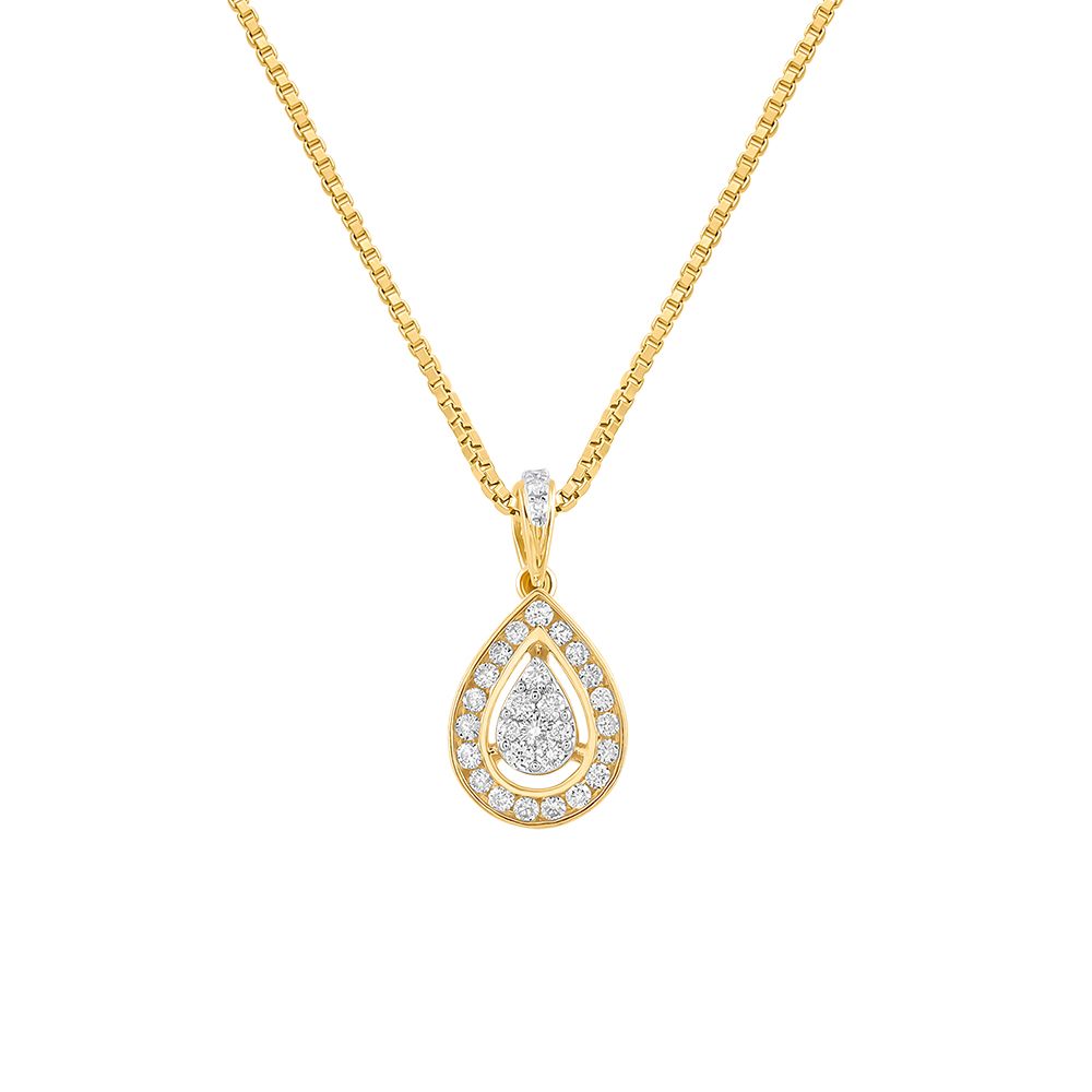 Classic Drop Diamond Jewellery Set-All Jewellery-OBX23054-D400R0B