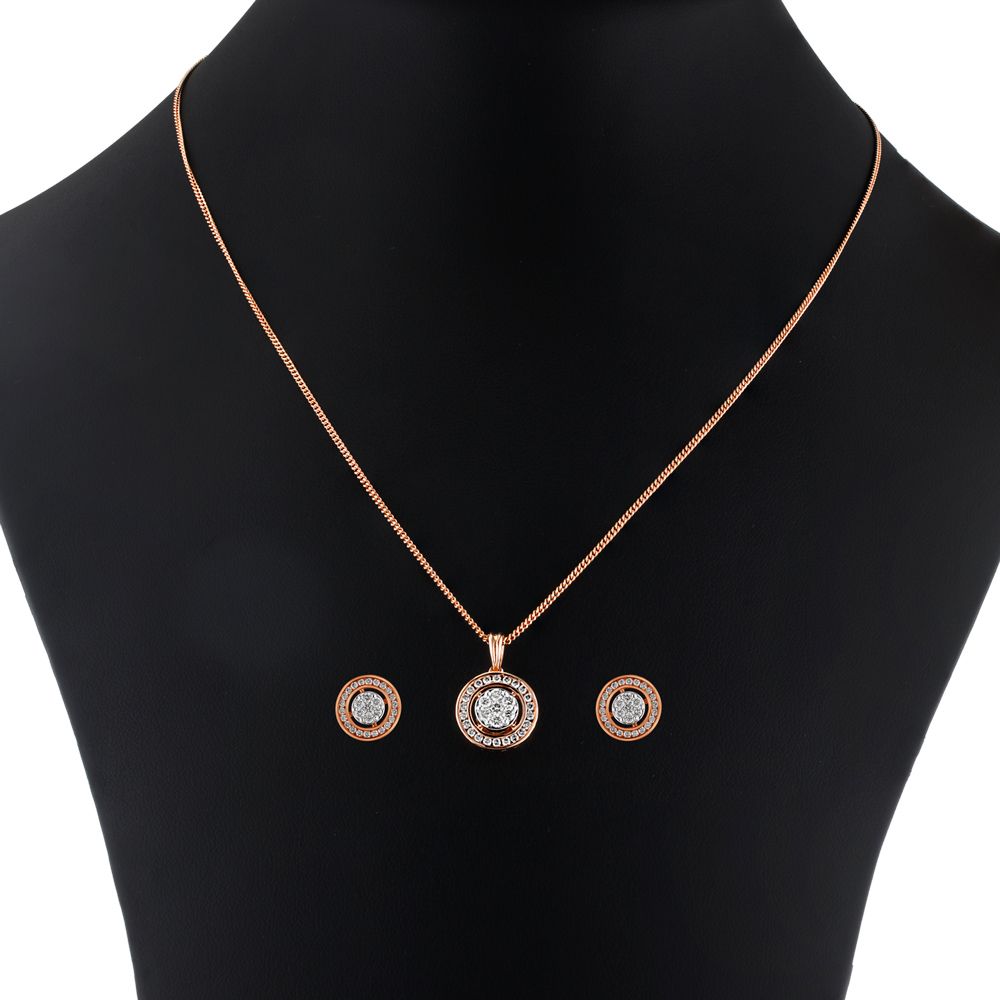 Resplendent Round Diamond Pendant Set-All Jewellery-OSP23E35-D400X0B