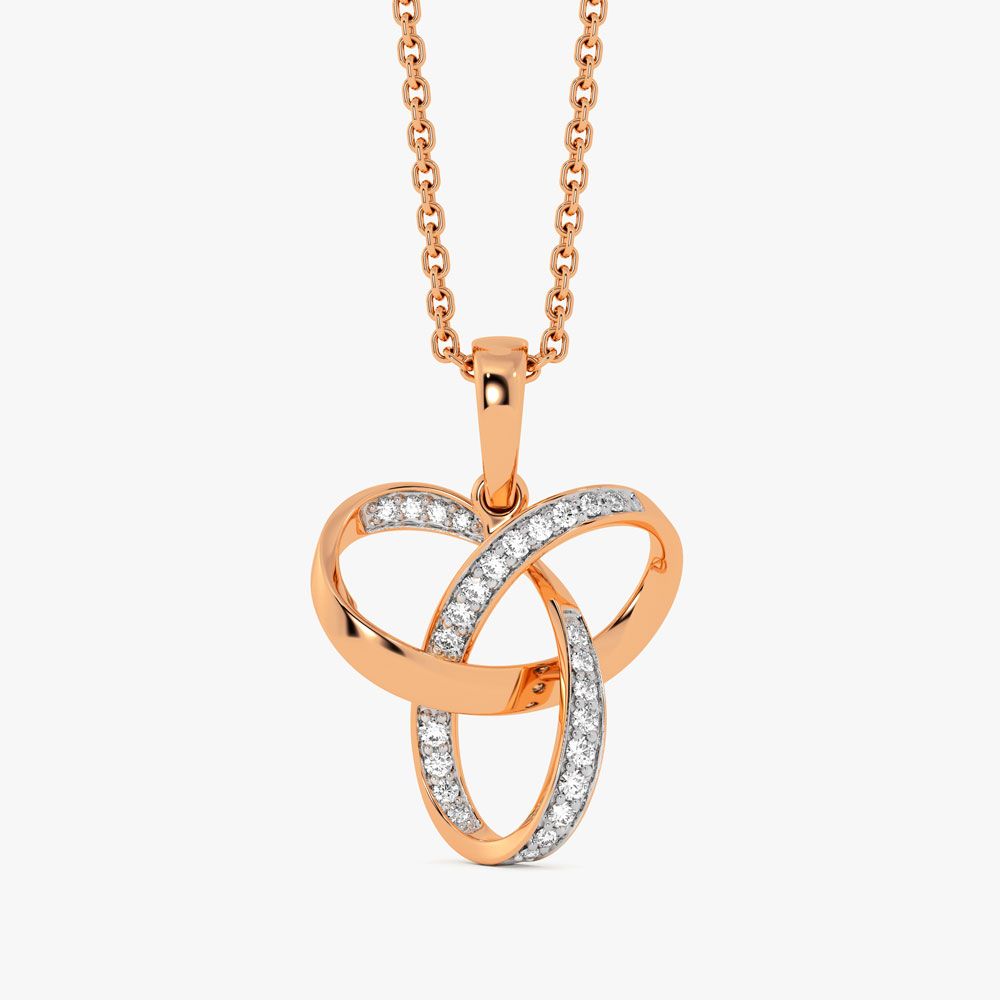 Luminous Swirl Diamond Rose Pendant-Pendants-OPS23E40-D400X0B