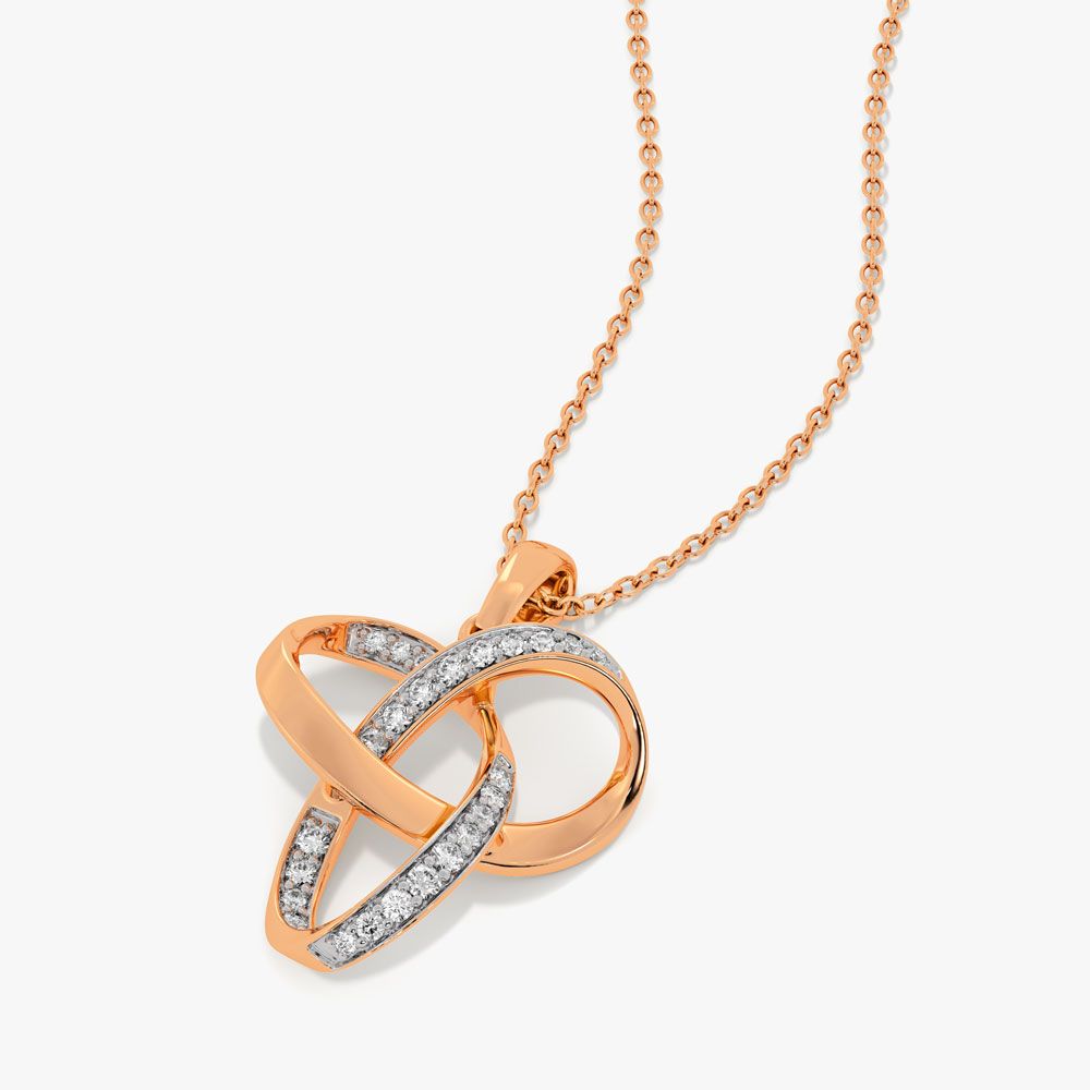 Luminous Swirl Diamond Rose Pendant-Pendants-OPS23E40-D400X0B