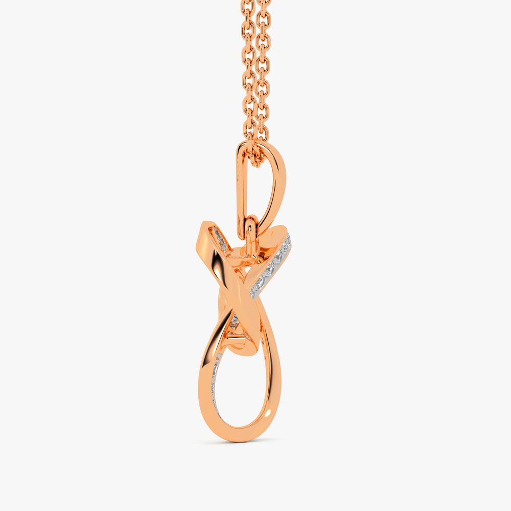 Luminous Swirl Diamond Rose Pendant-Pendants-OPS23E40-D400X0B
