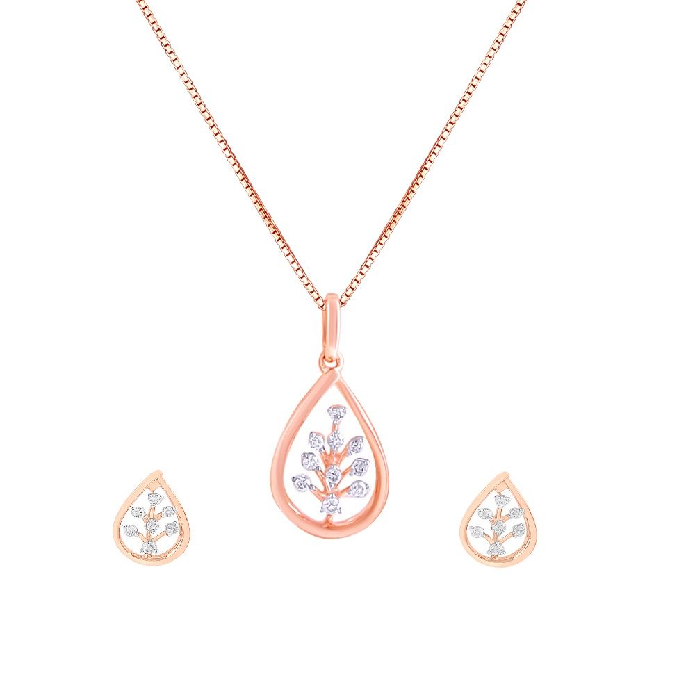 Fine Diamond and Rose Gold Pendant Set-All Jewellery-OSP24E16-D900X0C