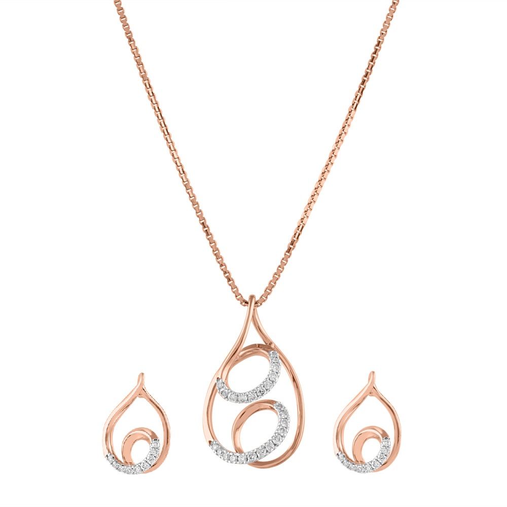 Breathtaking Swirl Design Diamond Pendant Set-Diamond-OSP24E27-D900X0C