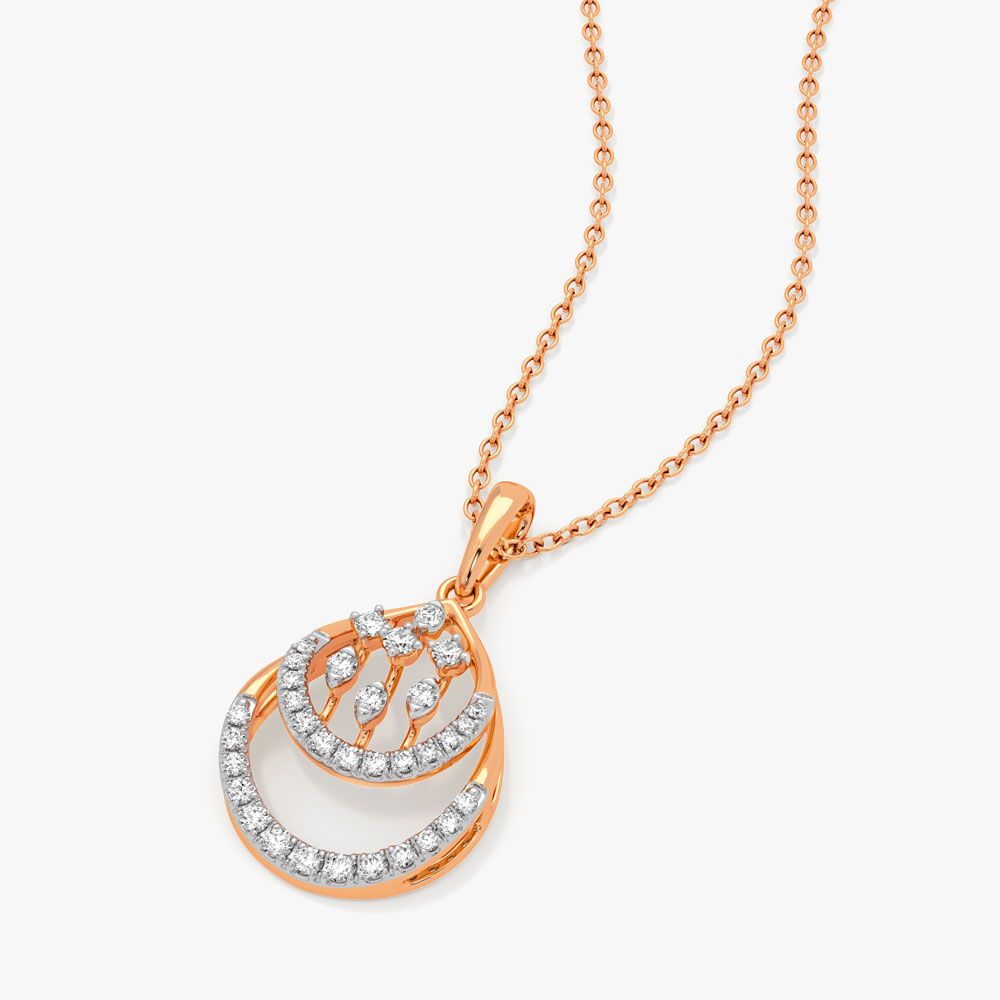 Radiant Drop Diamond Rose Pendant-Pendants-OPS24E33-D900X0C