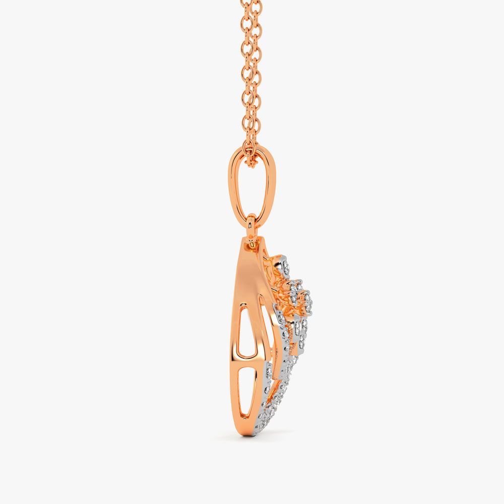 Radiant Drop Diamond Rose Pendant-Pendants-OPS24E33-D900X0C
