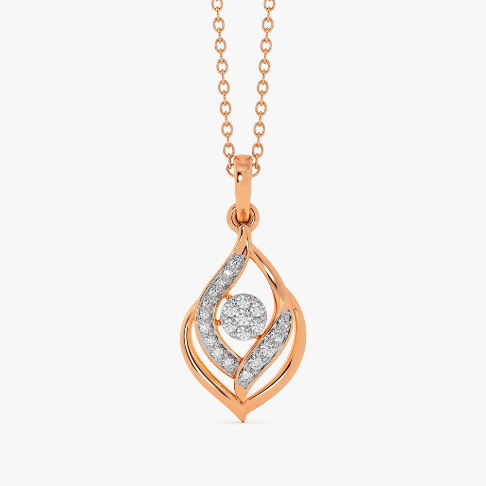 Twinkle Drop Diamond Pendant-Pendants-OPS24E45-D900X0C