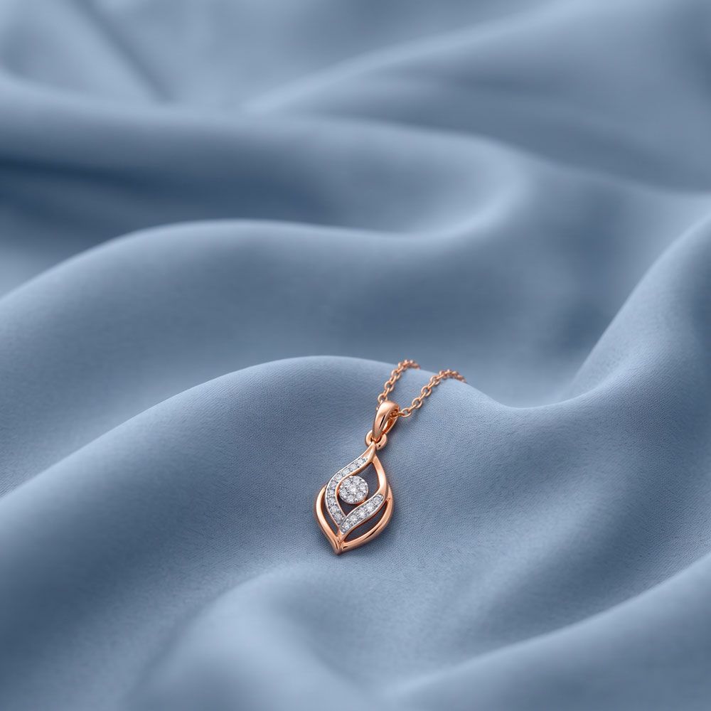 Twinkle Drop Diamond Pendant-Pendants-OPS24E45-D900X0C