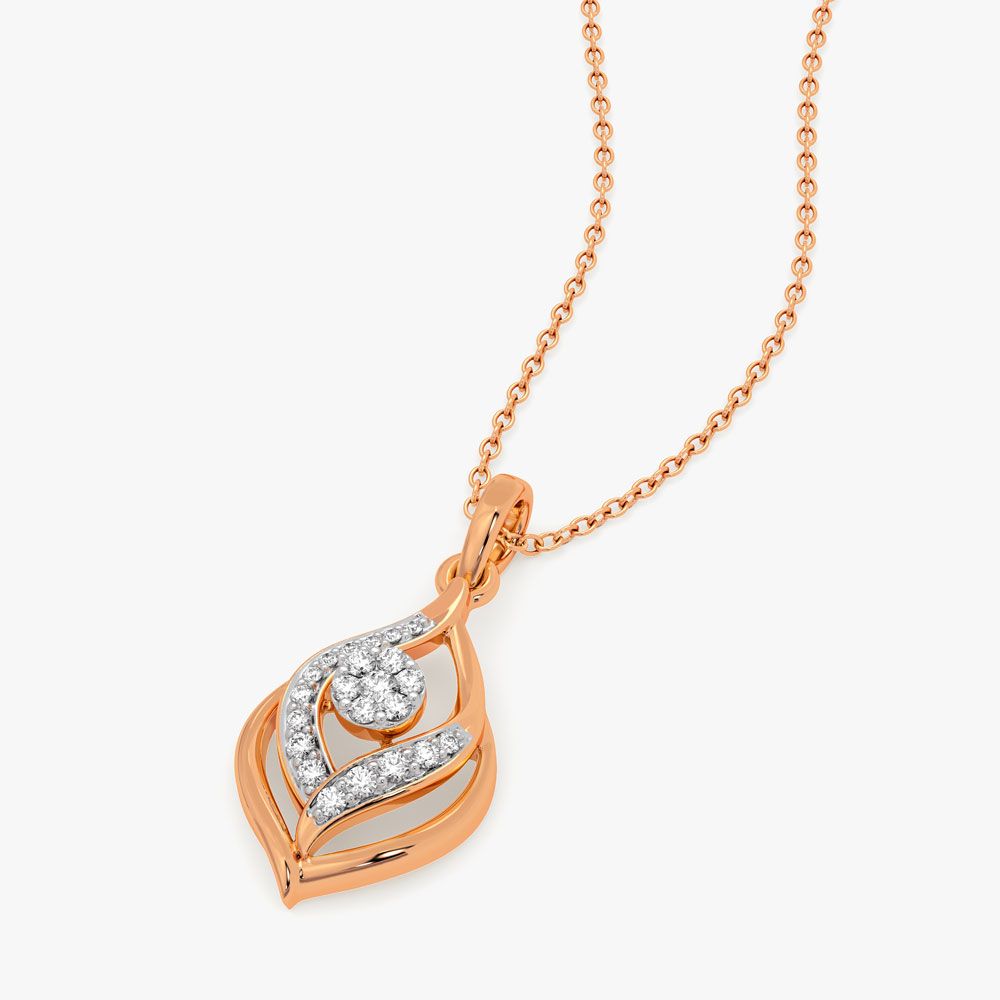 Twinkle Drop Diamond Pendant-Pendants-OPS24E45-D900X0C