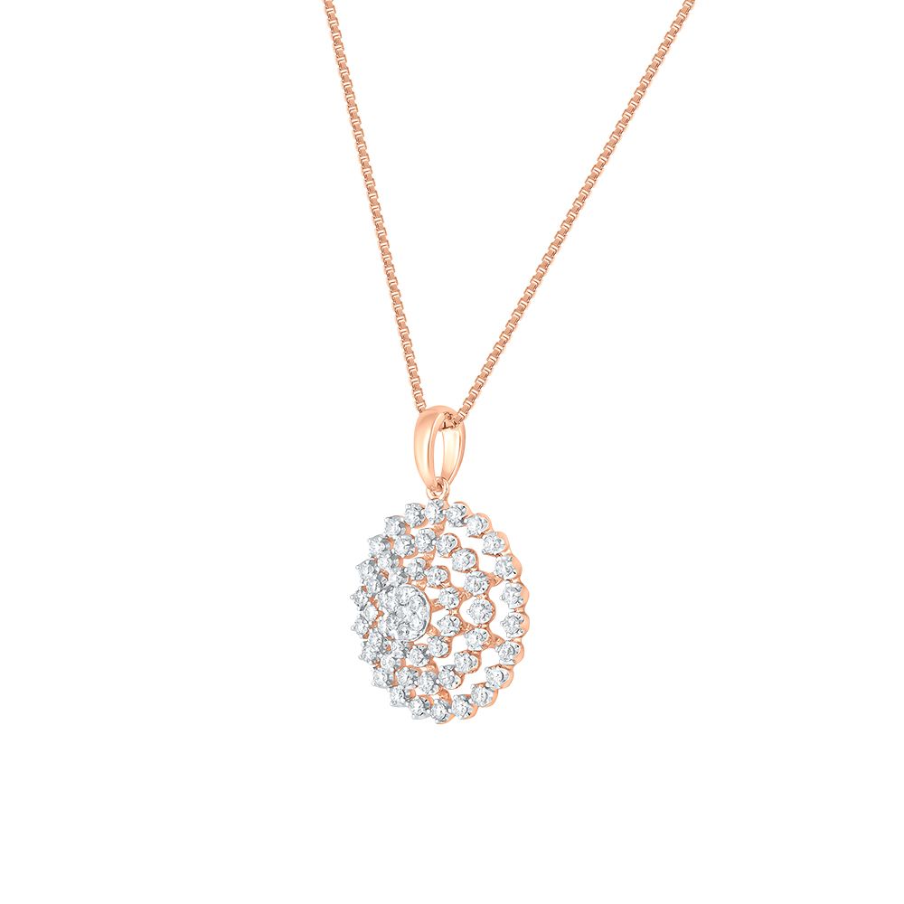 Attractive Round Design Diamond Pendant-Pendants-OPS24E49-D400X0B
