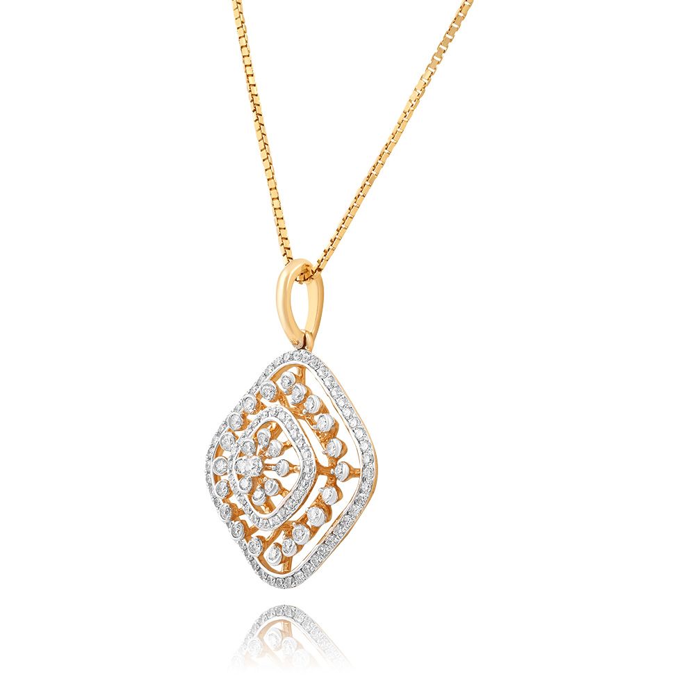 Pushp Dazzling Diamond Pendant Set-All Jewellery-OSP24E54-D400R0B