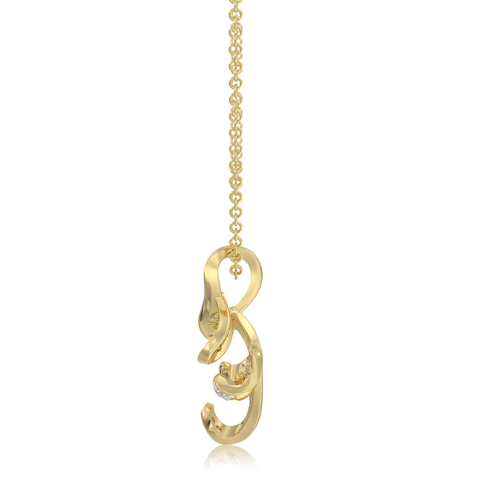 Bloom 9Kt Yellow Gold Pendant-Pendants-OPS26E14-D400R0F
