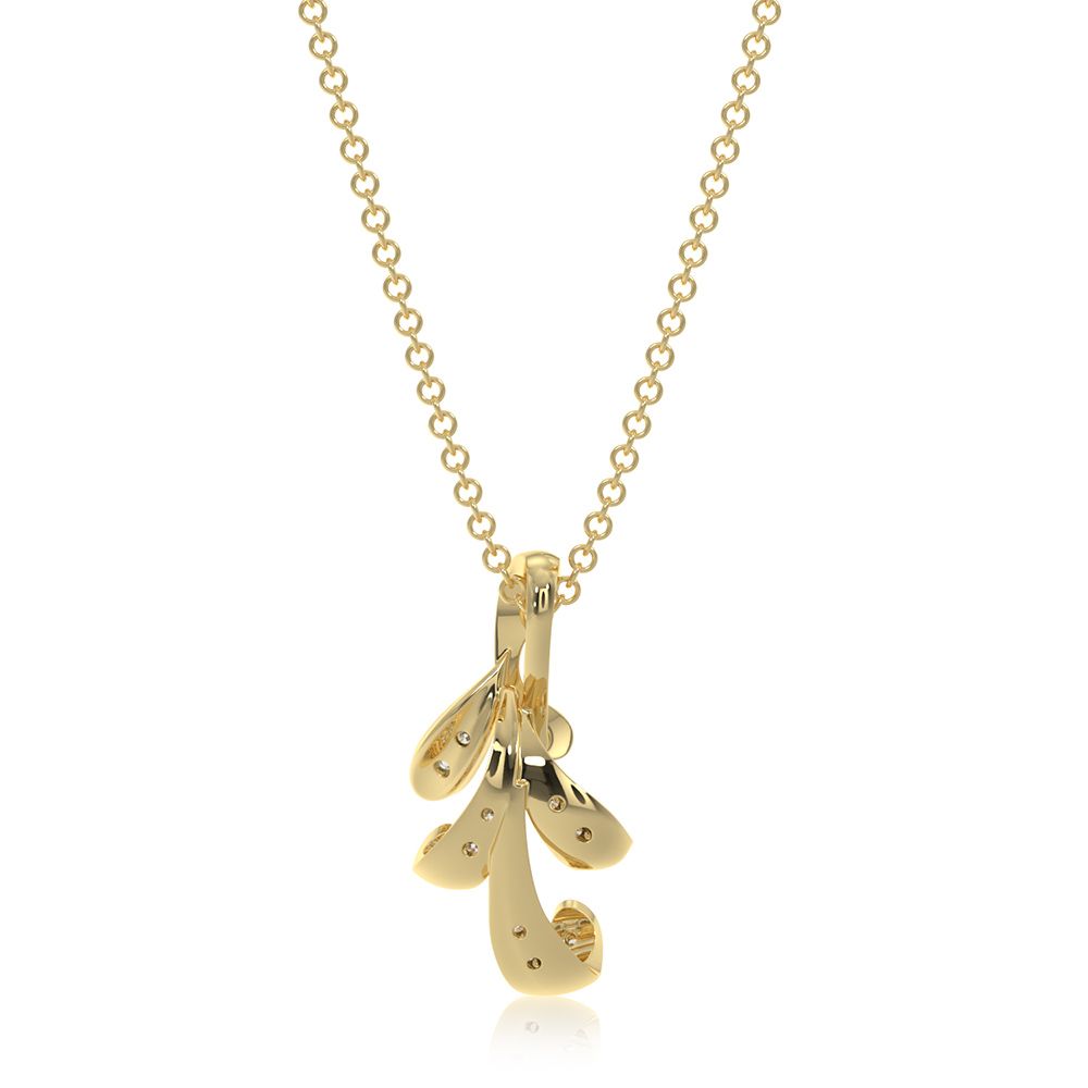 Bloom 9Kt Yellow Gold Pendant-Pendants-OPS26E14-D400R0F